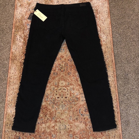 NWT Black Fringe Jeans - Picture 4 of 7